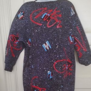 90s handpainted sweatshirt dress